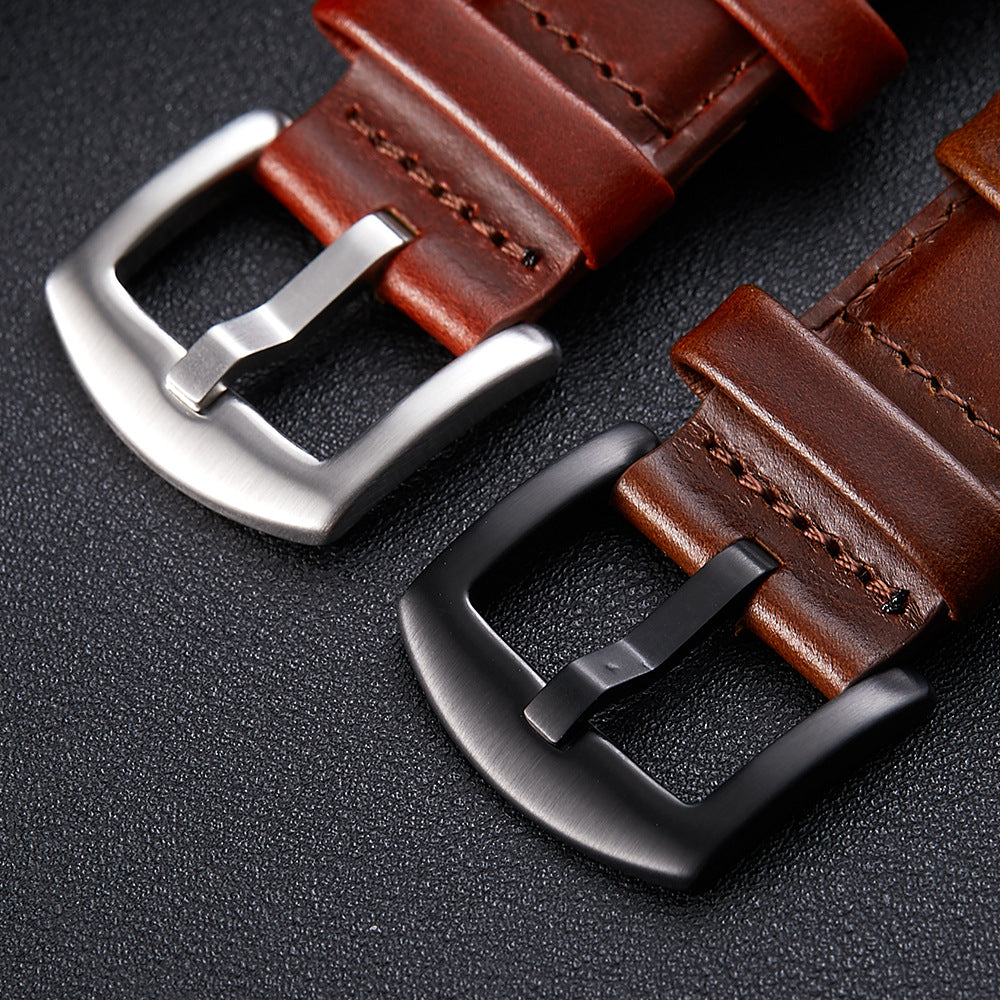 Watch Buckle Stainless Steel Clasp Strap Band Watches Spare Part 16mm/24mm Black